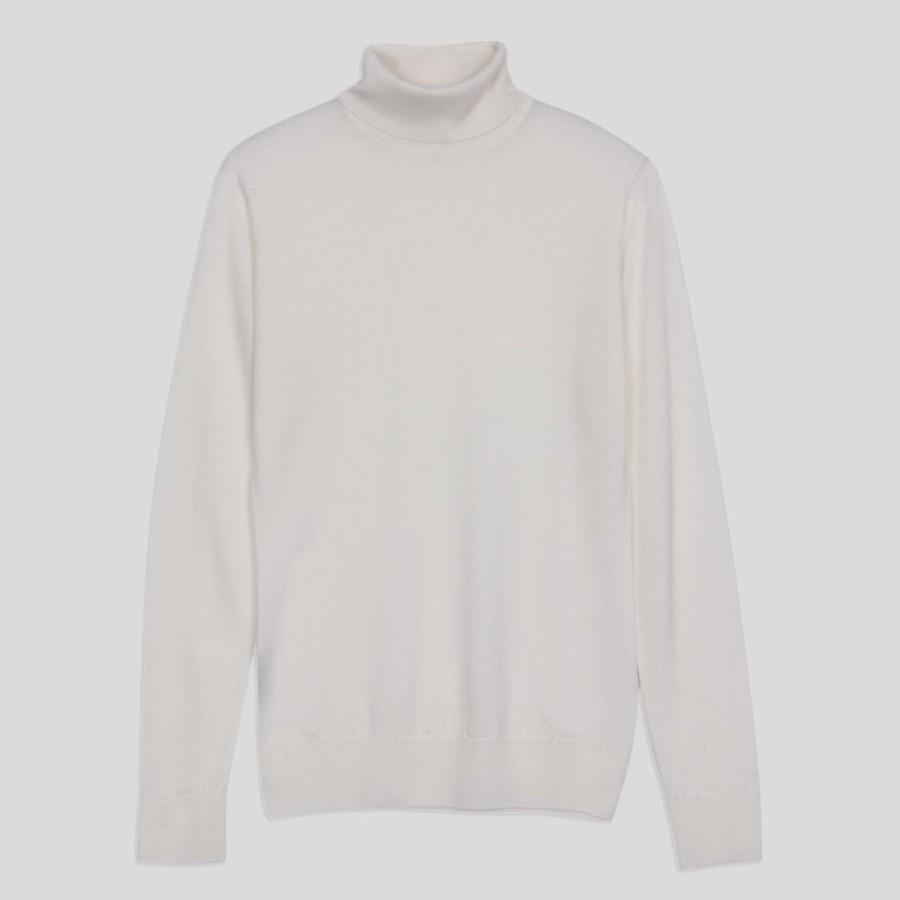 Women John Smedley Roll Neck Jumpers | Catkin - Extra Fine Merino Wool Jumper