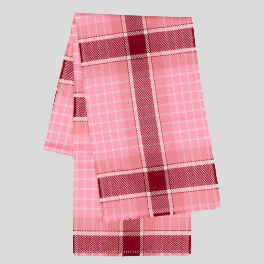 Women John Smedley | Tartan Scarf - Oversized - Merino Wool