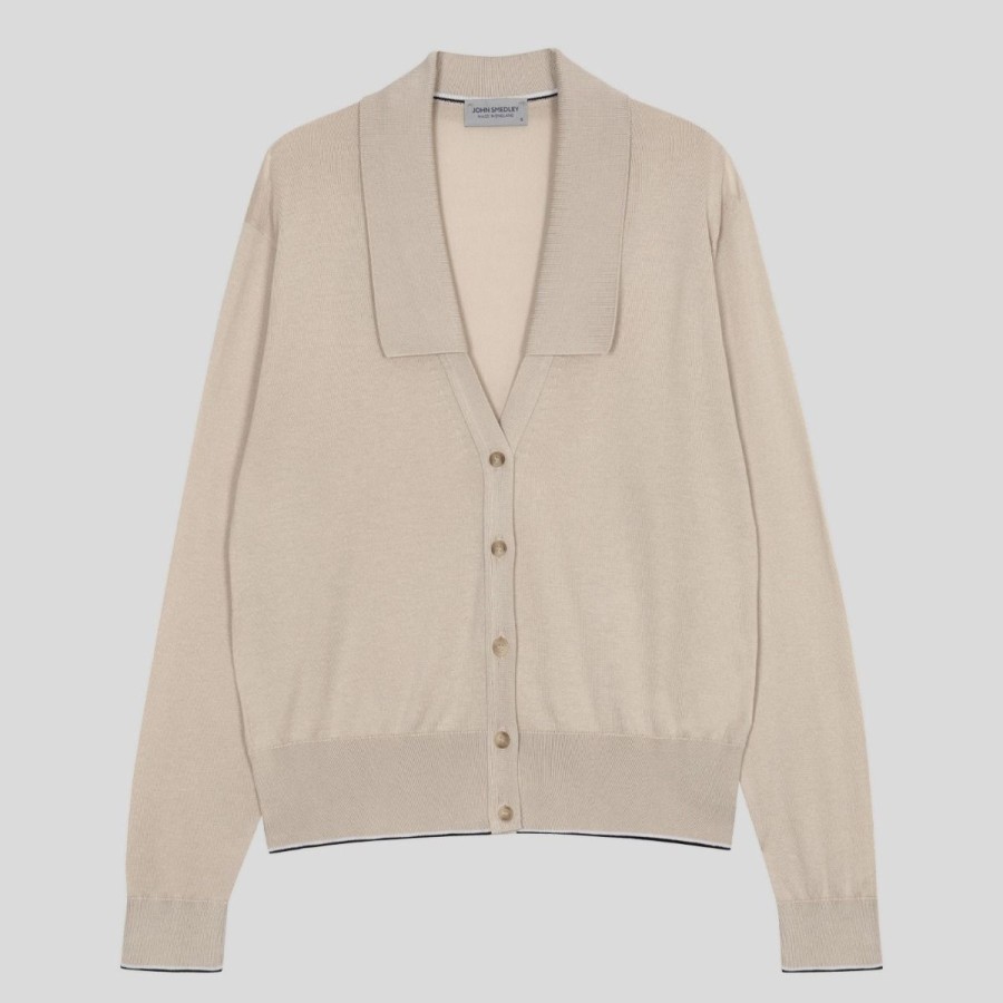 Women John Smedley Cardigans | Winnie - John Smedley'S Sea Island Cotton Cardigan