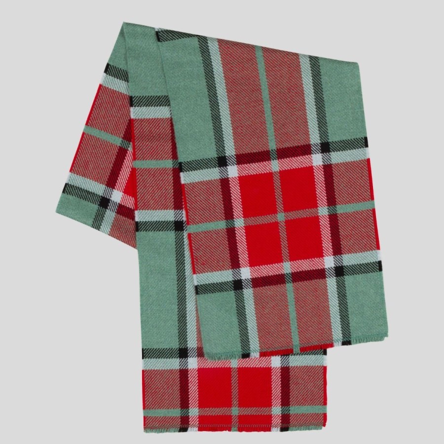 Men John Smedley | Tartan Scarf - Oversized - Merino Wool