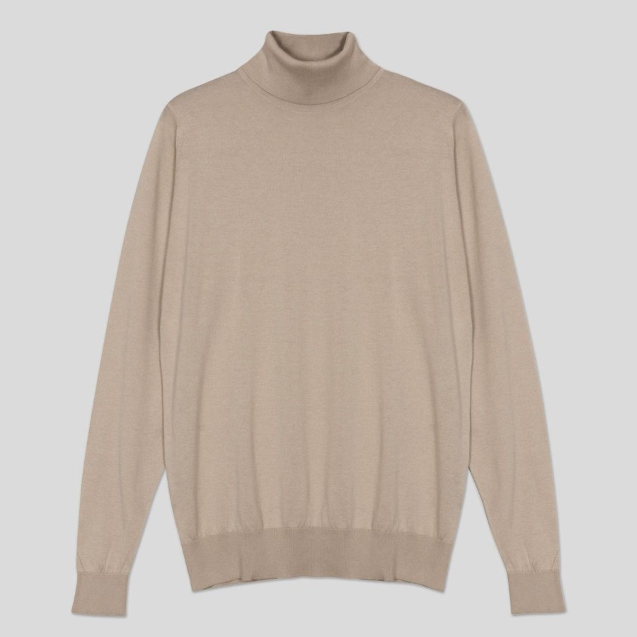 Men John Smedley Roll Neck Jumpers | Hawley - John Smedley'S Sea Island Cotton Jumper