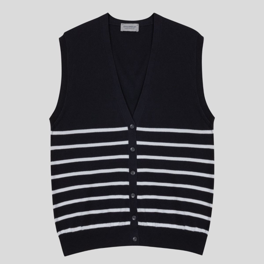 Women John Smedley Cardigans | Edan - John Smedley'S Sea Island Waistcoat