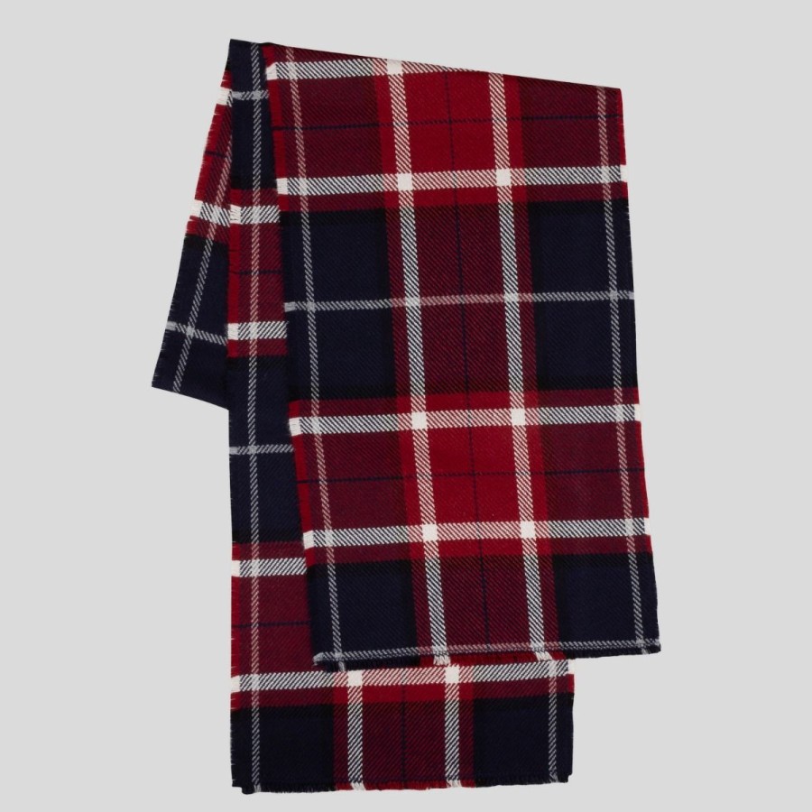 Women John Smedley | Tartan Scarf - Oversized - 100% Cashmere