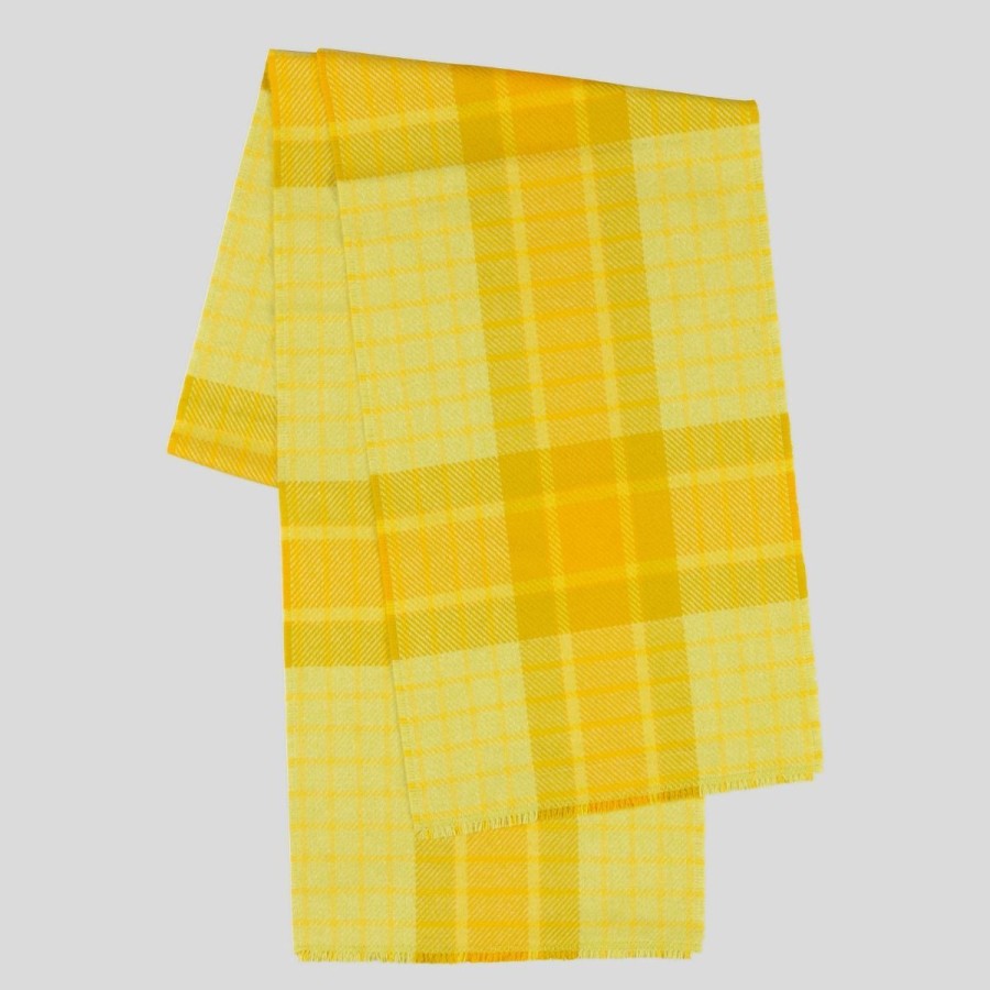 Women John Smedley | Tartan Scarf - Oversized - Merino Wool