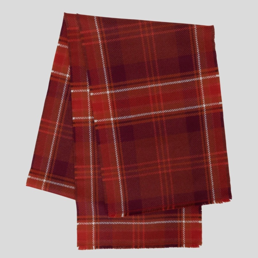 Women John Smedley | Tartan Scarf - Oversized - Merino Wool