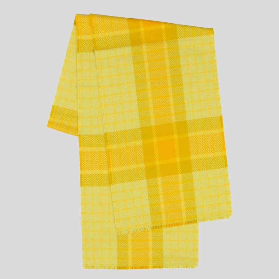 Men John Smedley | Tartan Scarf - Oversized - Merino Wool