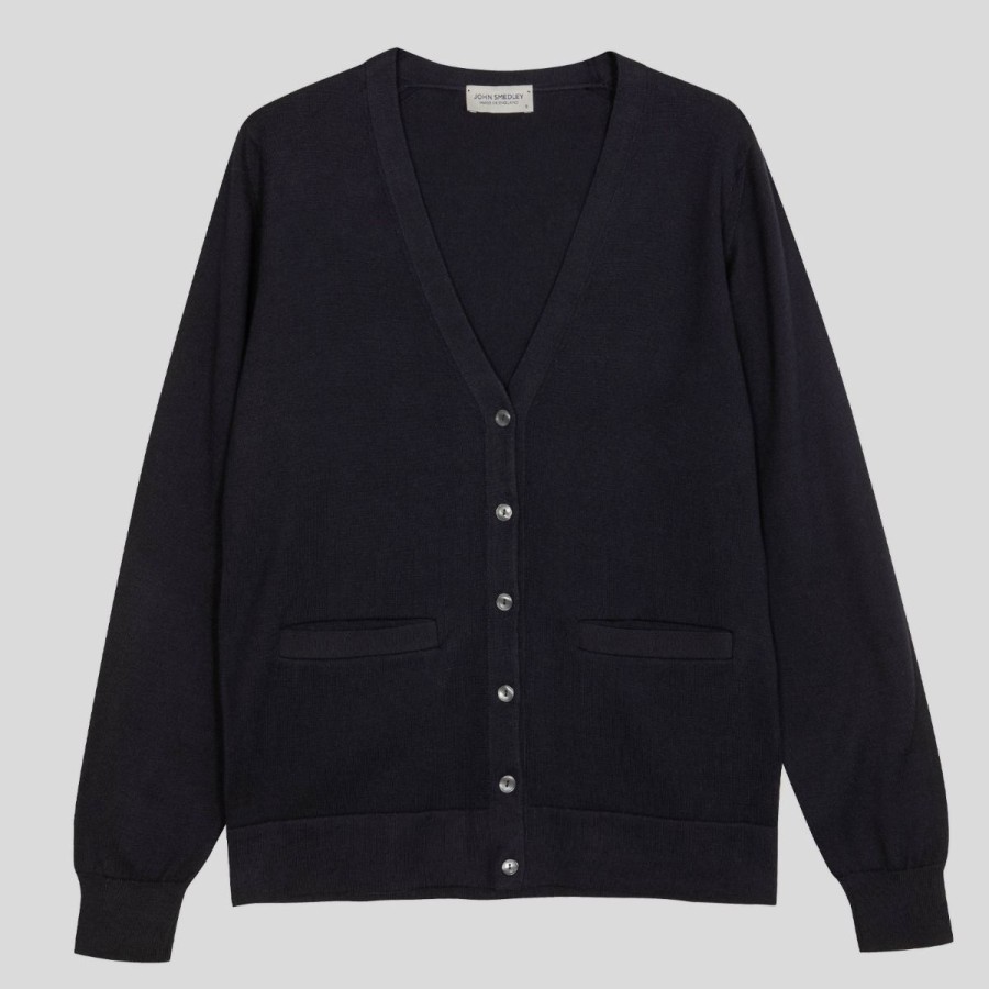 Women John Smedley Cardigans | Astra - John Smedley'S Sea Island Cotton Cardigan